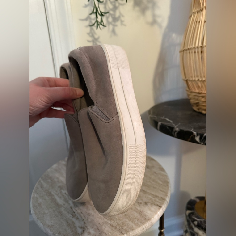 Steve Madden Gray Suede Slip-On Platform Sneakers - Picture 7 of 7